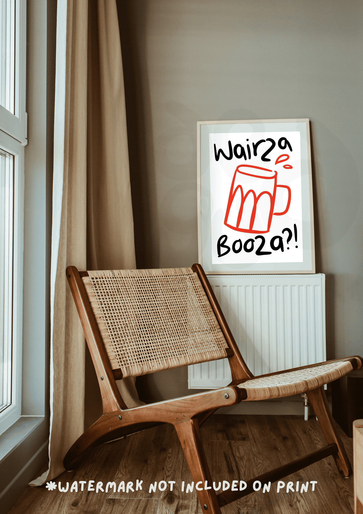 Wairza booza (where's the pub) Print