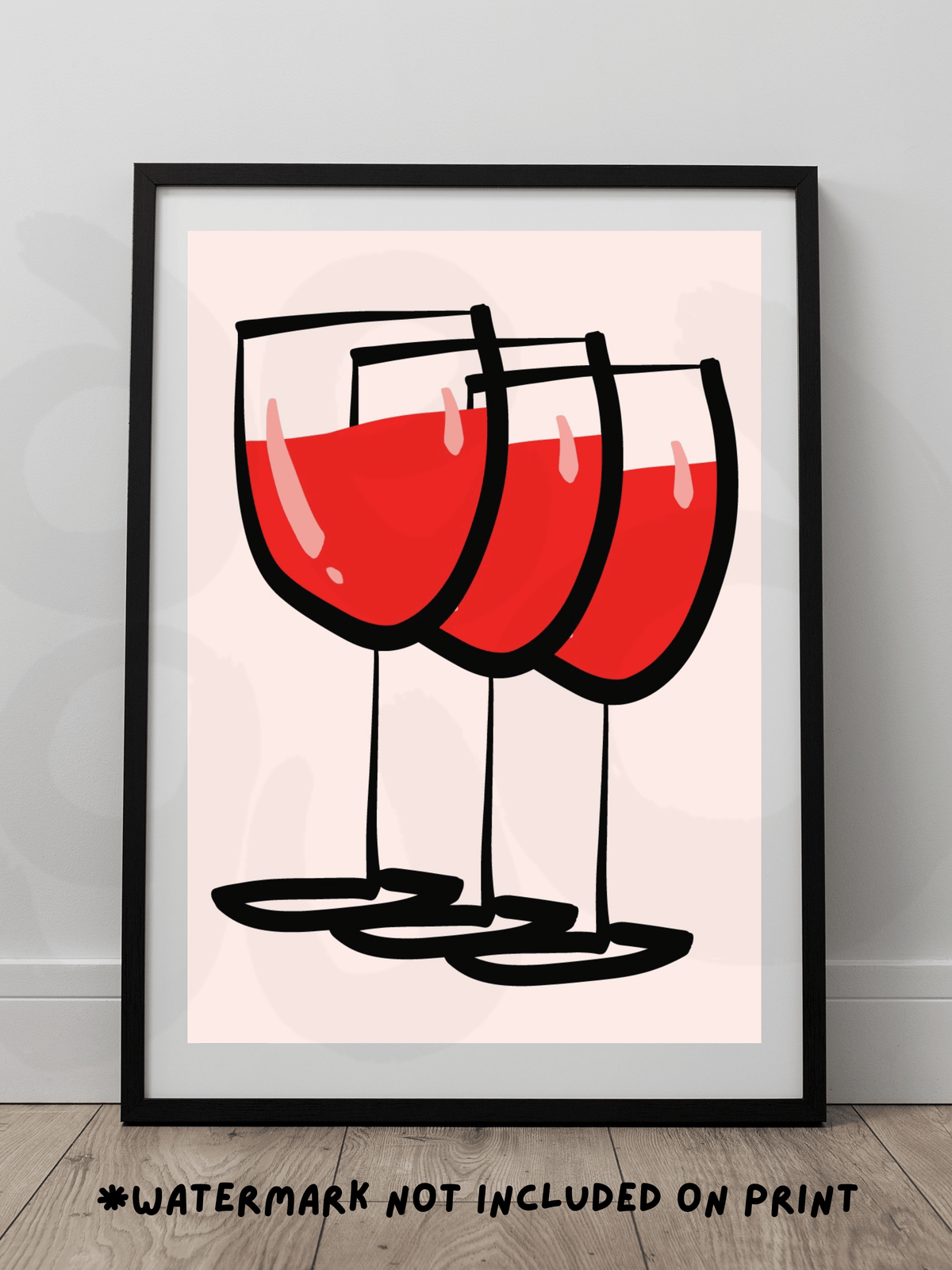 Wine triple Print