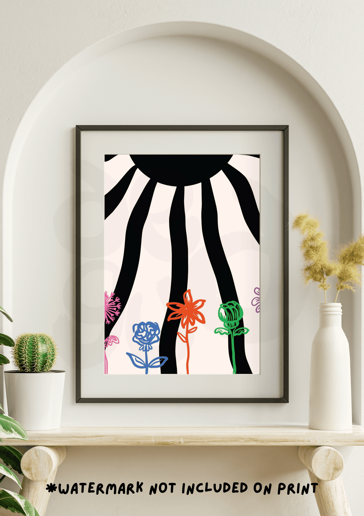 Sun and flowers Print