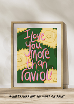 I love you more than ravioli Charity Print